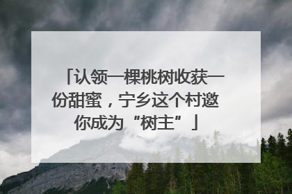 认领一棵桃树收获一份甜蜜，宁乡这个村邀你成为“树主”