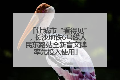 让城市“看得见”，长沙地铁6号线人民东路站全新盲文牌率先投入使用