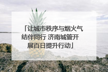 让城市秩序与烟火气结伴同行 济南城管开展百日提升行动