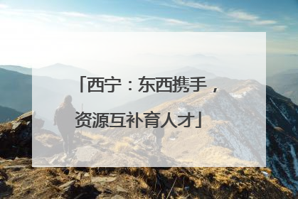 西宁：东西携手，资源互补育人才