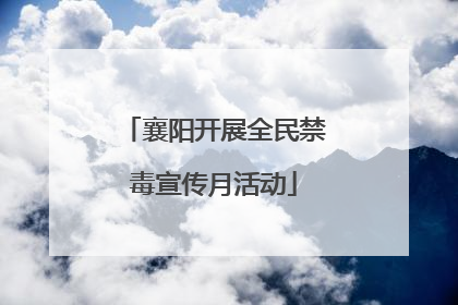 襄阳开展全民禁毒宣传月活动
