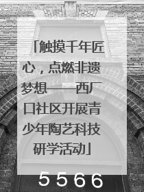 触摸千年匠心，点燃非遗梦想——西厂口社区开展青少年陶艺科技研学活动