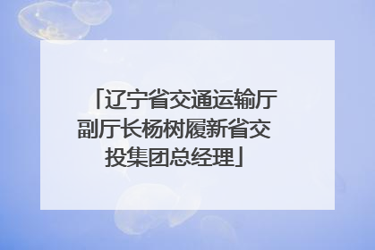 辽宁省交通运输厅副厅长杨树履新省交投集团总经理