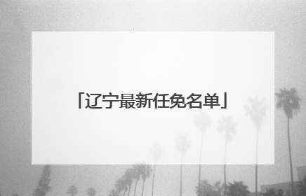 辽宁最新任免名单