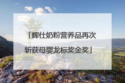 辉仕奶粉营养品再次斩获母婴龙标奖金奖