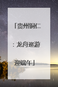 贵州铜仁：龙舟巡游迎端午