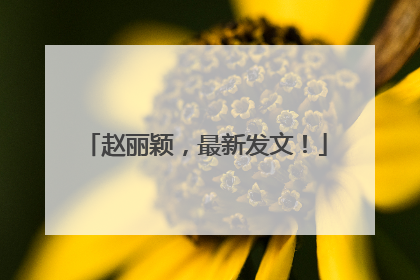 赵丽颖，最新发文！