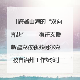 跨越山海的“双向奔赴”——宿迁支援新疆克孜勒苏柯尔克孜自治州工作纪实