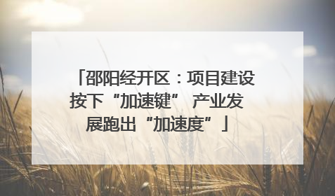 邵阳经开区：项目建设按下“加速键” 产业发展跑出“加速度”