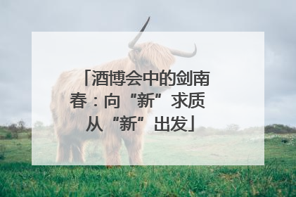酒博会中的剑南春：向“新”求质 从“新”出发
