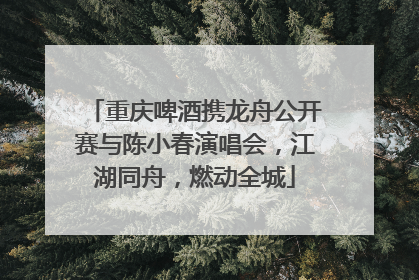 重庆啤酒携龙舟公开赛与陈小春演唱会，江湖同舟，燃动全城