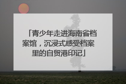 青少年走进海南省档案馆，沉浸式感受档案里的自贸港印记