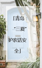 青岛：“三夏”护农话安全