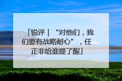 锐评｜“对他们，我们要有战略耐心”，任正非给谁提了醒