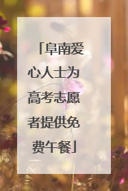 阜南爱心人士为高考志愿者提供免费午餐