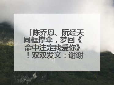陈乔恩、阮经天同框撑伞，梦回《命中注定我爱你》！双双发文：谢谢我们都没变