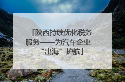 陕西持续优化税务服务——为汽车企业“出海”护航