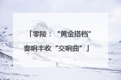 零陵：“黄金搭档”奏响丰收“交响曲”