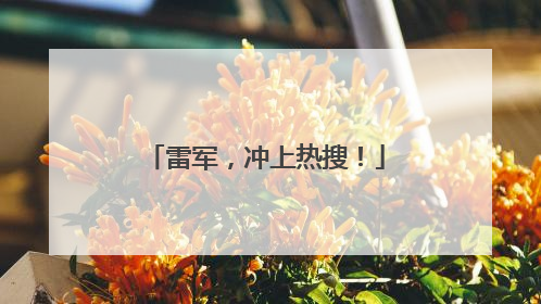 雷军，冲上热搜！