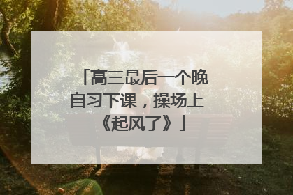 高三最后一个晚自习下课，操场上《起风了》