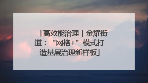 高效能治理｜金耀街道：“网格+”模式打造基层治理新样板