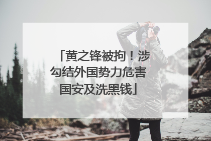 黄之锋被拘！涉勾结外国势力危害国安及洗黑钱