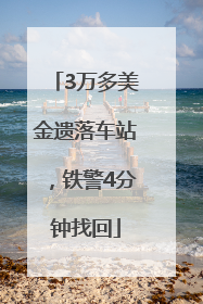 3万多美金遗落车站，铁警4分钟找回