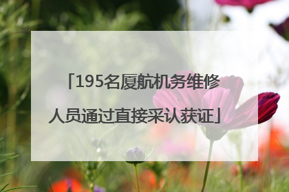 195名厦航机务维修人员通过直接采认获证