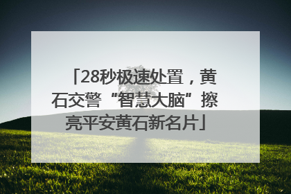 28秒极速处置，黄石交警“智慧大脑”擦亮平安黄石新名片
