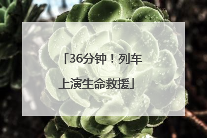 36分钟！列车上演生命救援