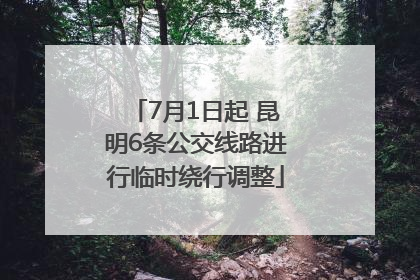 7月1日起 昆明6条公交线路进行临时绕行调整