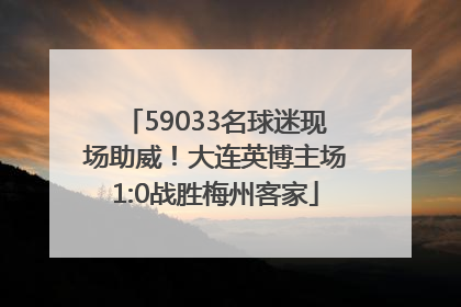 59033名球迷现场助威！大连英博主场1:0战胜梅州客家