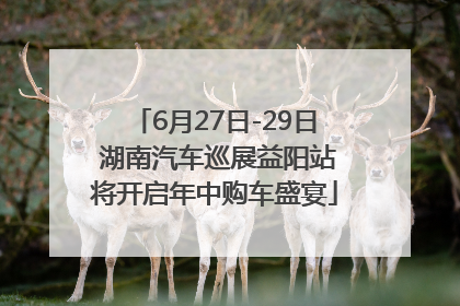 6月27日-29日 湖南汽车巡展益阳站将开启年中购车盛宴