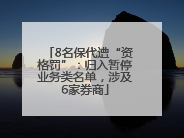8名保代遭“资格罚”：归入暂停业务类名单，涉及6家券商