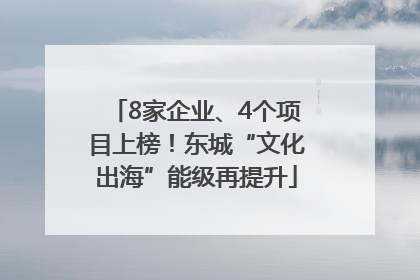 8家企业、4个项目上榜！东城“文化出海”能级再提升