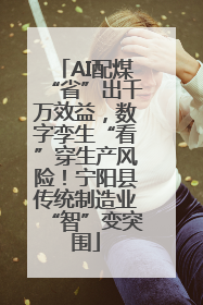 AI配煤“省”出千万效益，数字孪生“看”穿生产风险！宁阳县传统制造业“智”变突围