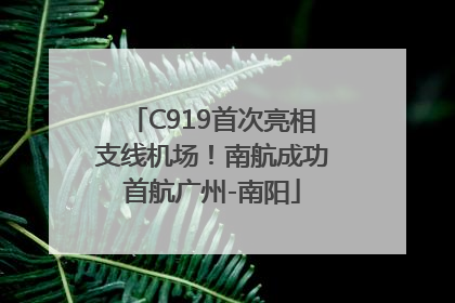 C919首次亮相支线机场！南航成功首航广州-南阳