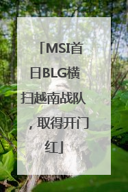 MSI首日BLG横扫越南战队，取得开门红
